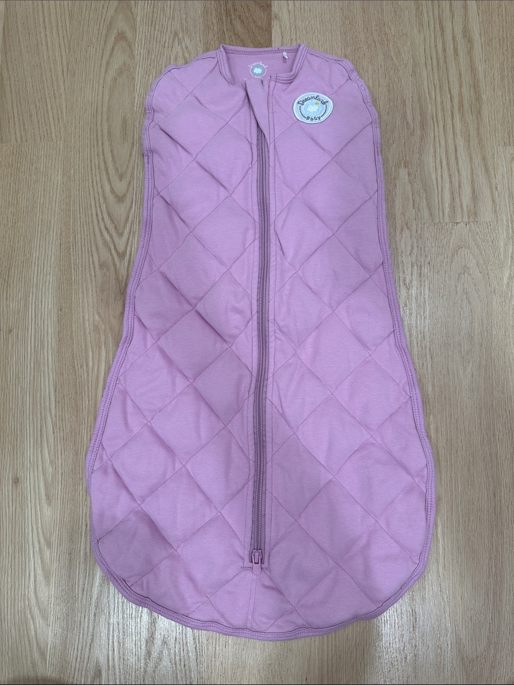 Quilted Pink Baby Sleep Sack Vest with Center Zipper